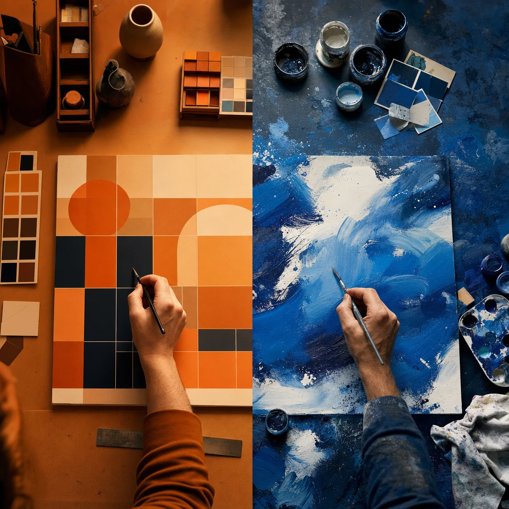 Seedream 5.0 Pro Split composition showing two distinct AI image generation workflows side by side Image 2