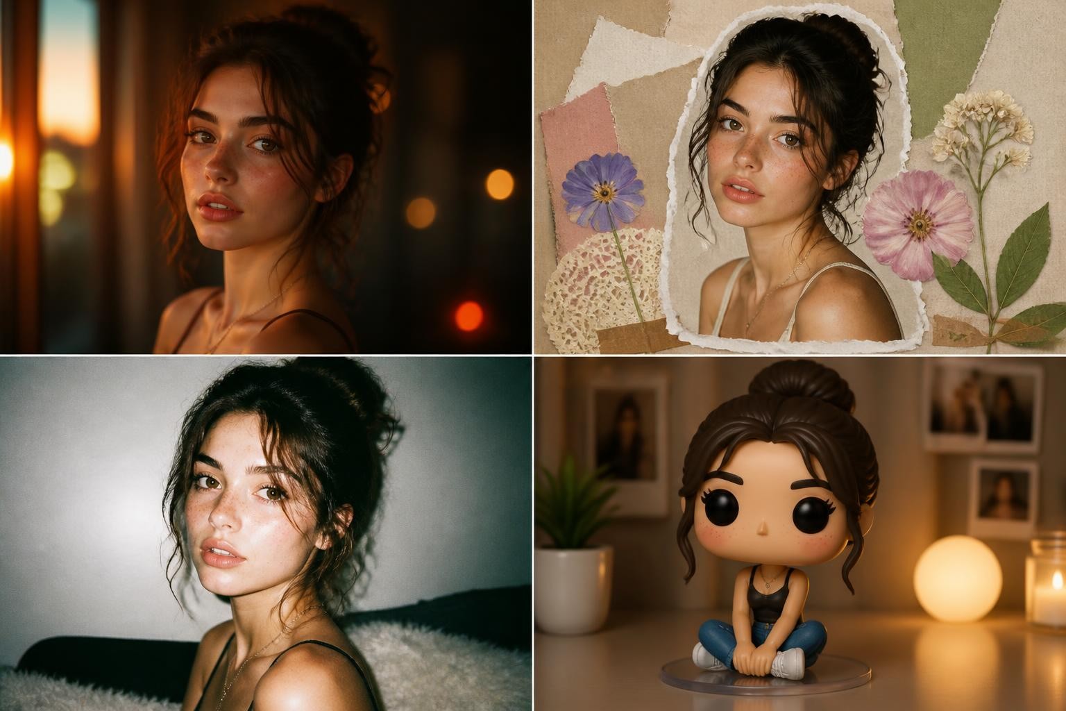 Side-by-side visual comparison of popular ChatGPT photo editing styles