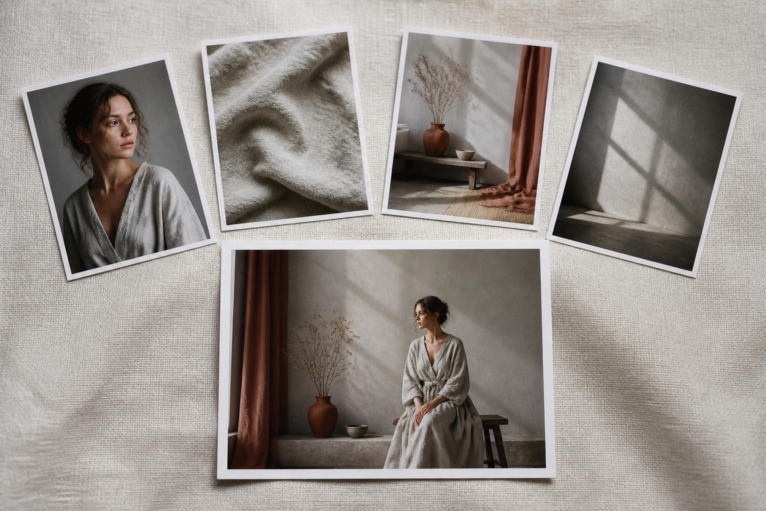 Grok Image 2.0 multi-reference blending shown as four reference photographs feeding one composed frame